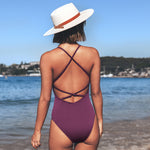 Load image into Gallery viewer, Solid One-piece Swimsuit
