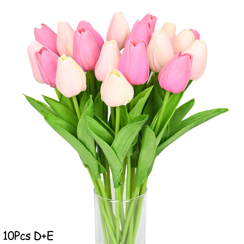 10PCS Tulip Artificial Flower Real Touch