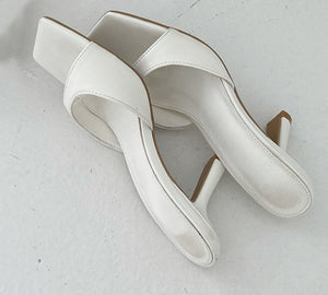 Ankle Strap Low Heel Slippers
