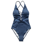 Load image into Gallery viewer, Solid One-piece Swimsuit
