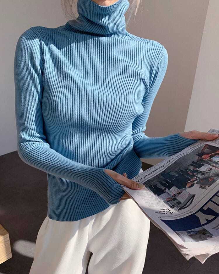 Knitted Turtleneck Sweater