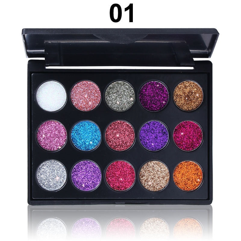 15 Color Glitter Eyeshadow Palette