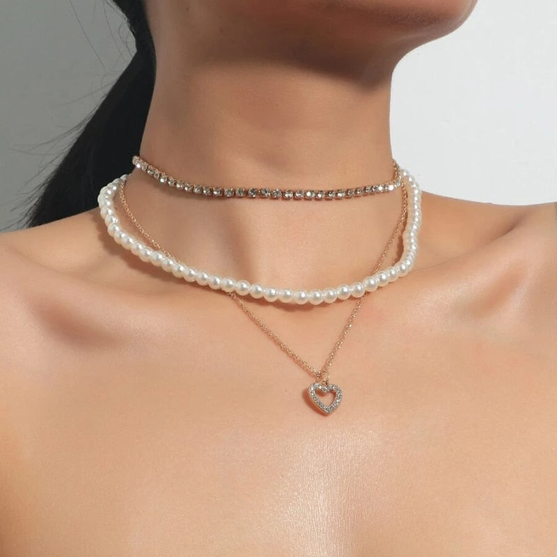 Snake Pendant Pearl Necklace