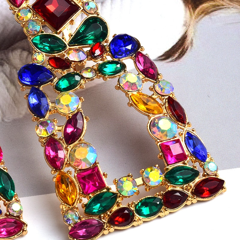 Maddie Colorful Crystal Earrings