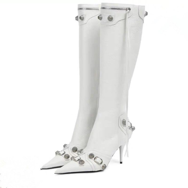Pointed-Toe Gladiator Boots