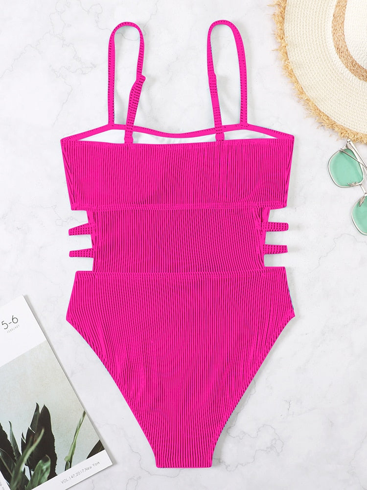 Ribbed One-Piece Swimsuit