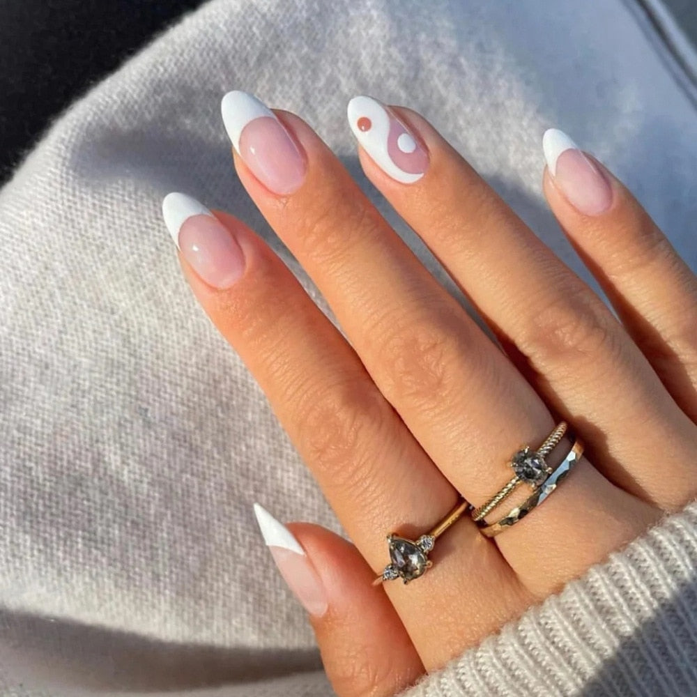 Almond Minimalist Nails