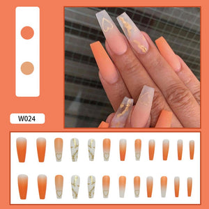 24Pcs Long Acrylic Nails