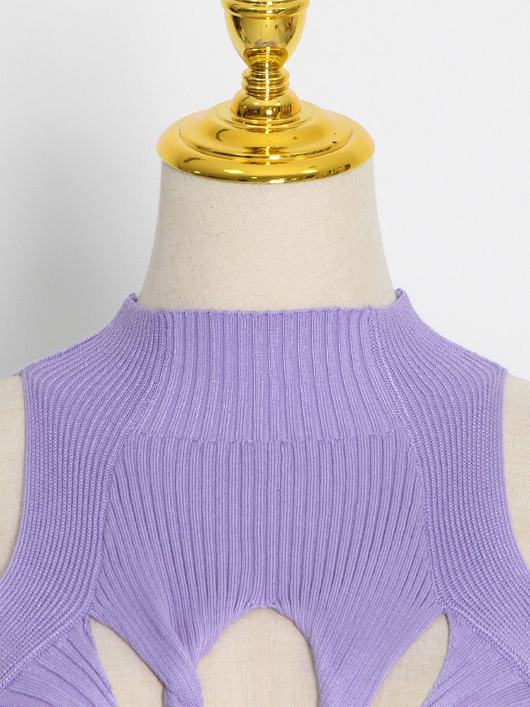 Cut-Out Knitted Top