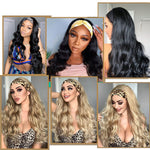 Load image into Gallery viewer, Synthetic Body Wave Headband Wig
