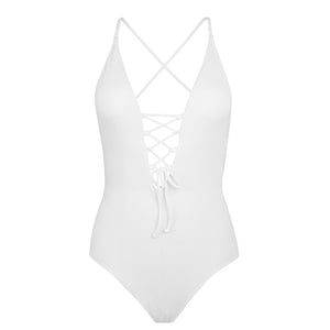 Solid One-piece Swimsuit