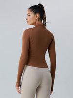 Load image into Gallery viewer, Mock Neck Zip Up Active Outerwear
