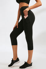 Load image into Gallery viewer, Slim Fit Wide Waistband Active Leggings with Pockets
