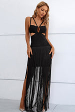 Load image into Gallery viewer, Cutout Fringe Dress
