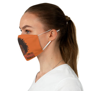 Orange Unisex Melanin Influences Everything Fabric Face Mask