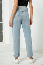 Load image into Gallery viewer, High Waist Straight Leg Jeans
