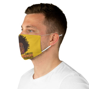 Yellow Unisex Melanin Influences Everything Fabric Face Mask