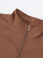 Load image into Gallery viewer, Mock Neck Zip Up Active Outerwear
