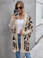 Load image into Gallery viewer, Leopard Pattern Fuzzy Cardigan
