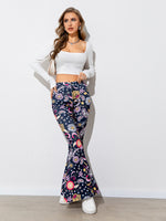 Load image into Gallery viewer, Floral High Waist Flare Leg Pants
