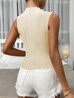 Load image into Gallery viewer, Mock Neck Ribbed Knit Tank
