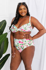 Load image into Gallery viewer, Take A Dip Twist High-Rise Bikini in Cream

