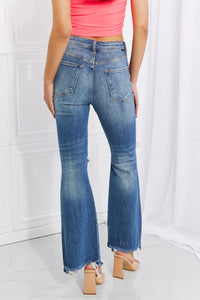 Full Size Hazel High Rise Distressed Flare Jeans