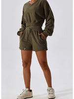 Load image into Gallery viewer, Drawstring Smocked Waist Sports Shorts
