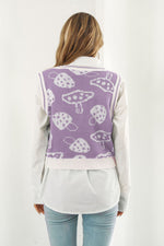 Load image into Gallery viewer, Printed Plunge Neck Sweater Vest
