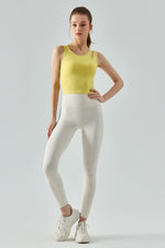 Load image into Gallery viewer, Ribbed Round Neck Sports Tank Top
