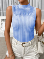 Load image into Gallery viewer, Mock Neck Ribbed Knit Tank
