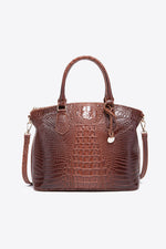 Load image into Gallery viewer, Croc-Effect Structured PU Leather Handbag
