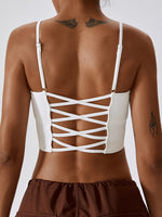 Load image into Gallery viewer, Lace-Up Cropped Tank Top
