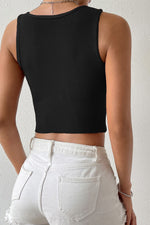 Load image into Gallery viewer, Ribbed Round Neck Sleeveless Knit Top
