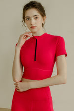 Load image into Gallery viewer, Round Neck Short Sleeve Sports Top
