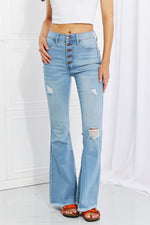 Load image into Gallery viewer, Flare Ripped Jeans

