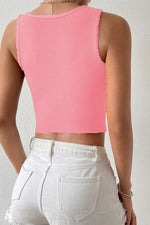 Load image into Gallery viewer, Ribbed Round Neck Sleeveless Knit Top
