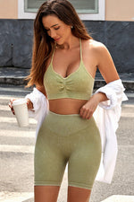 Load image into Gallery viewer, Ruched Ribbed Sports Top
