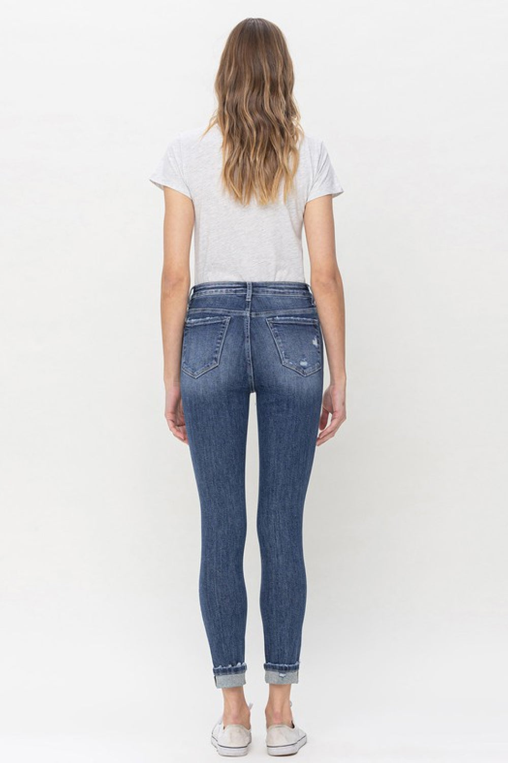 Full Size High Rise Cropped Skinny Jeans