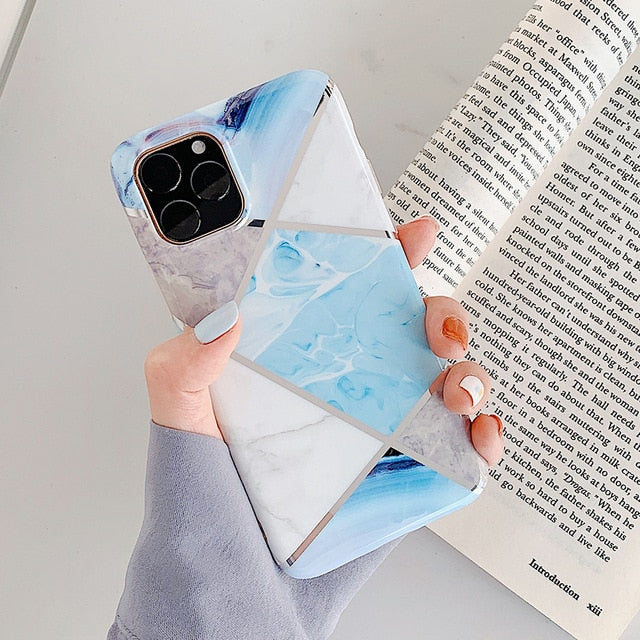 Geometric Marble Phone Cases For iPhone
