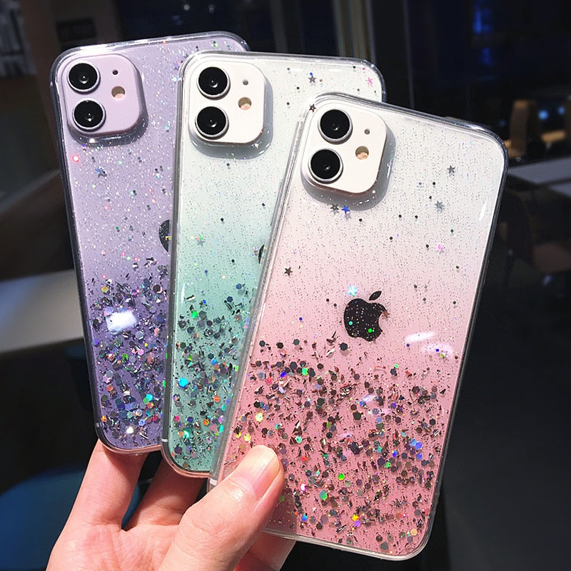 Clear Glitter Phone Case For iPhone