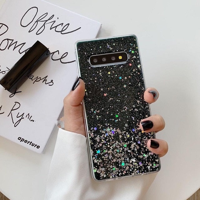 Glitter  Samsung Sequins Clear Phone Case