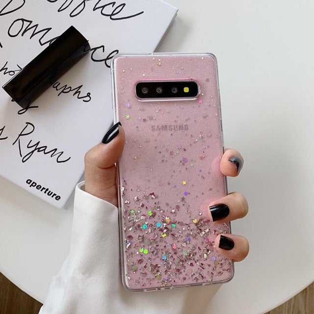 Glitter  Samsung Sequins Clear Phone Case
