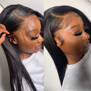 Full Lace Human Hair Wigs Pre Plucked Bleached Knots