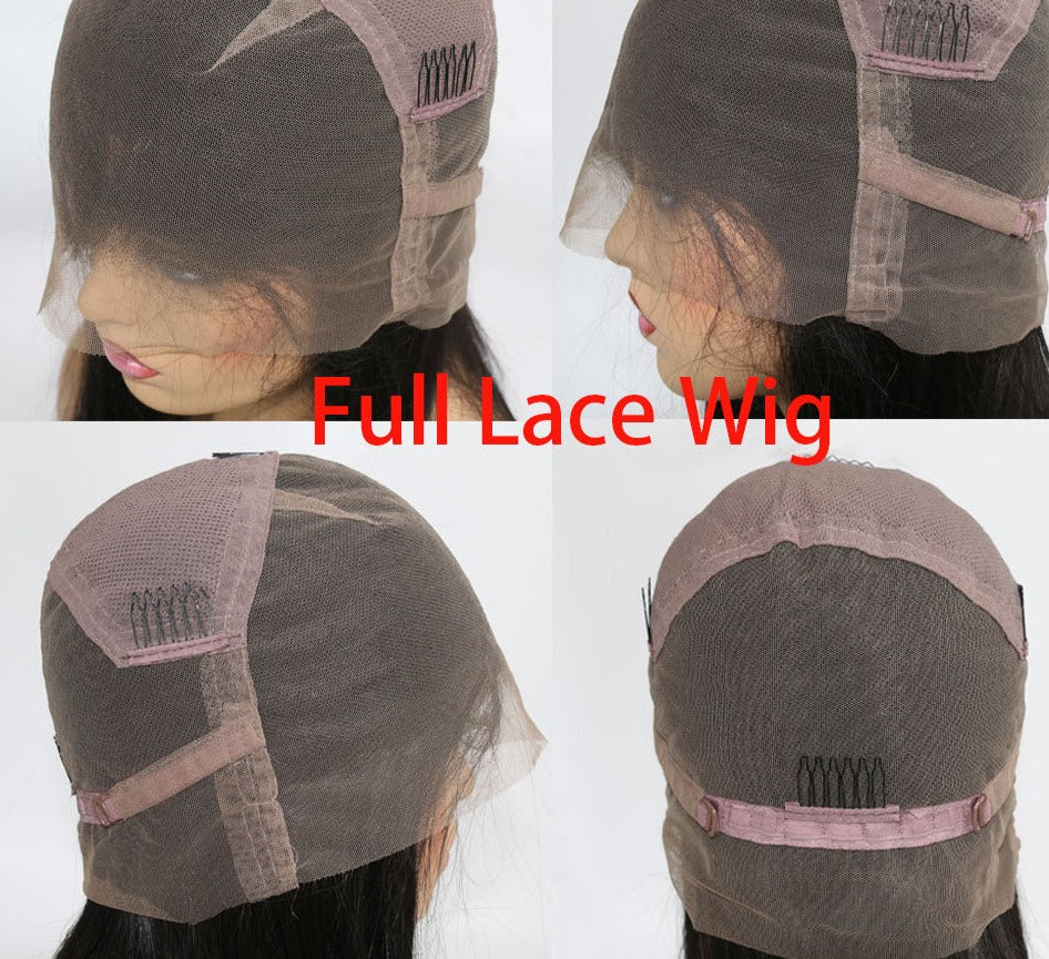 Full Lace Human Hair Wigs Pre Plucked Bleached Knots