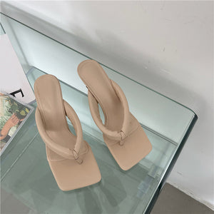 Square Open-Toed Mules