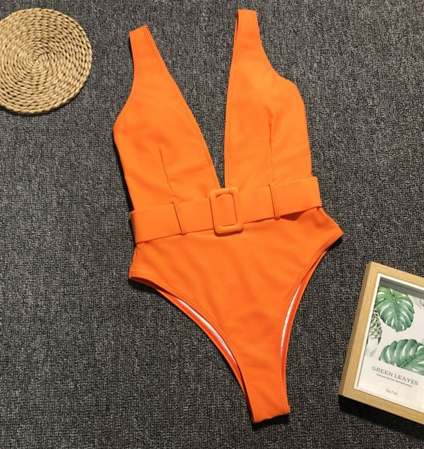 One-Piece Bandage Swimsuit