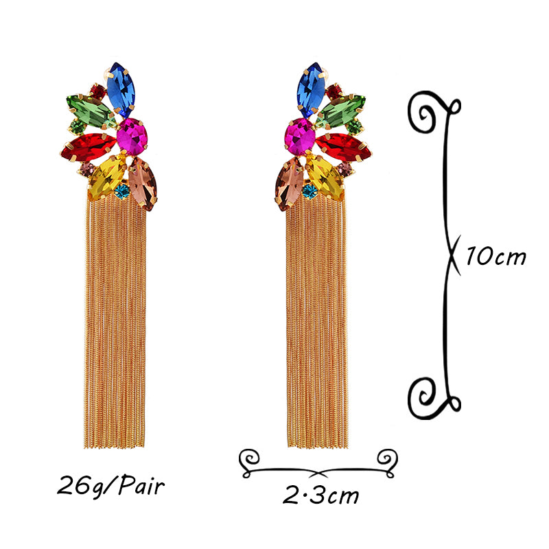 Colorful Crystal  Dangle Earrings