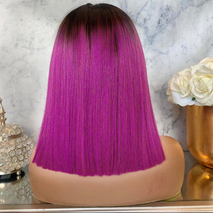 Middle Part Ombre Pink Wig