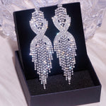 Load image into Gallery viewer, Tassel Crystal Earrings
